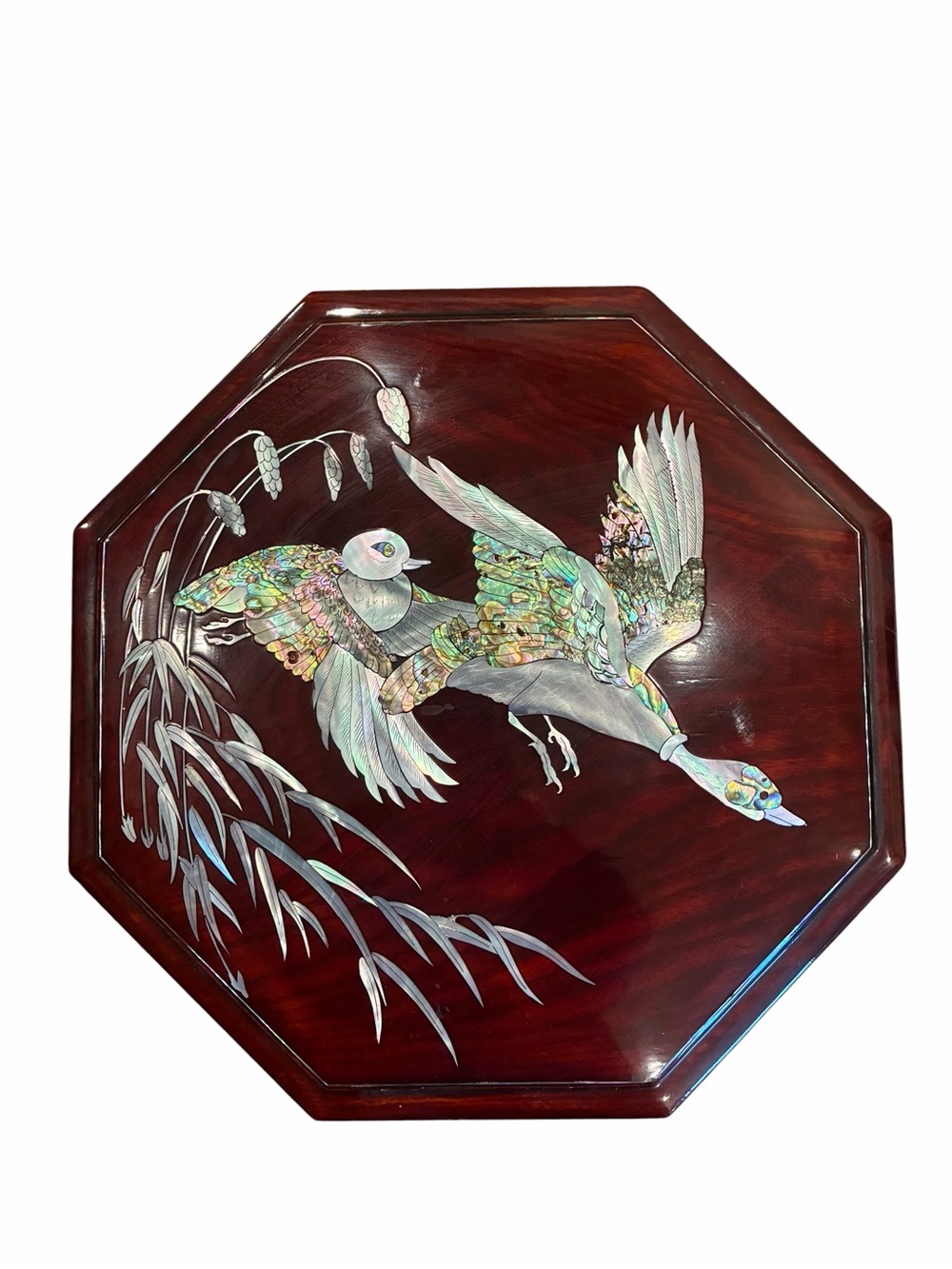 Vintage Korean laquerware mother of Pearl inlay removable trays rare